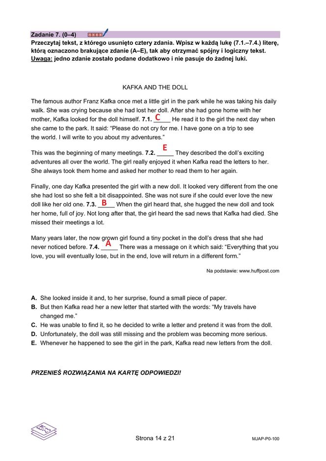 Matura 2025: angielski 7.05.2025. Arkusze CKE i odpowiedzi. Poziom podstawowy [Formuła 2023]