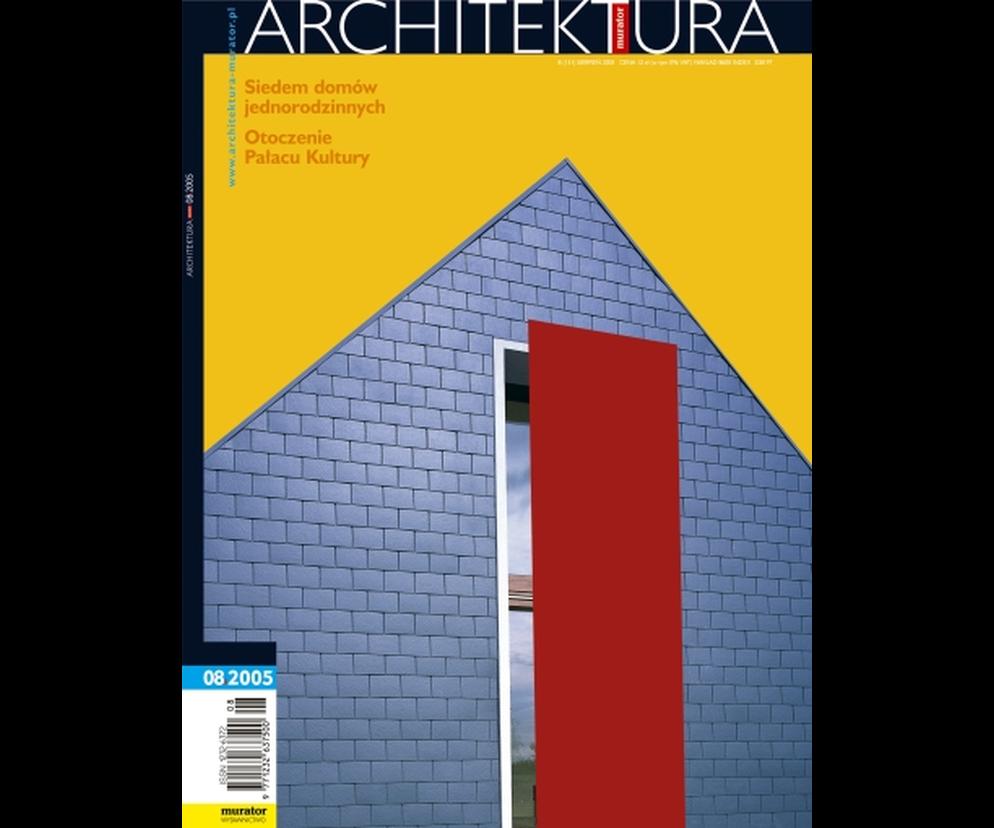 Okładka Miesięcznik Architektura 08/2005