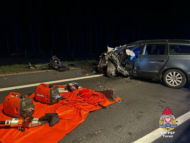 Poważny wypadek na S10 pod Toruniem. 5 osób poszkodowanych