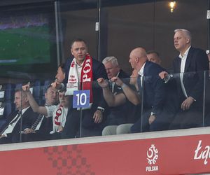 Karol Nawrocki i Kacper Meyna na meczu Polska - Finlandia