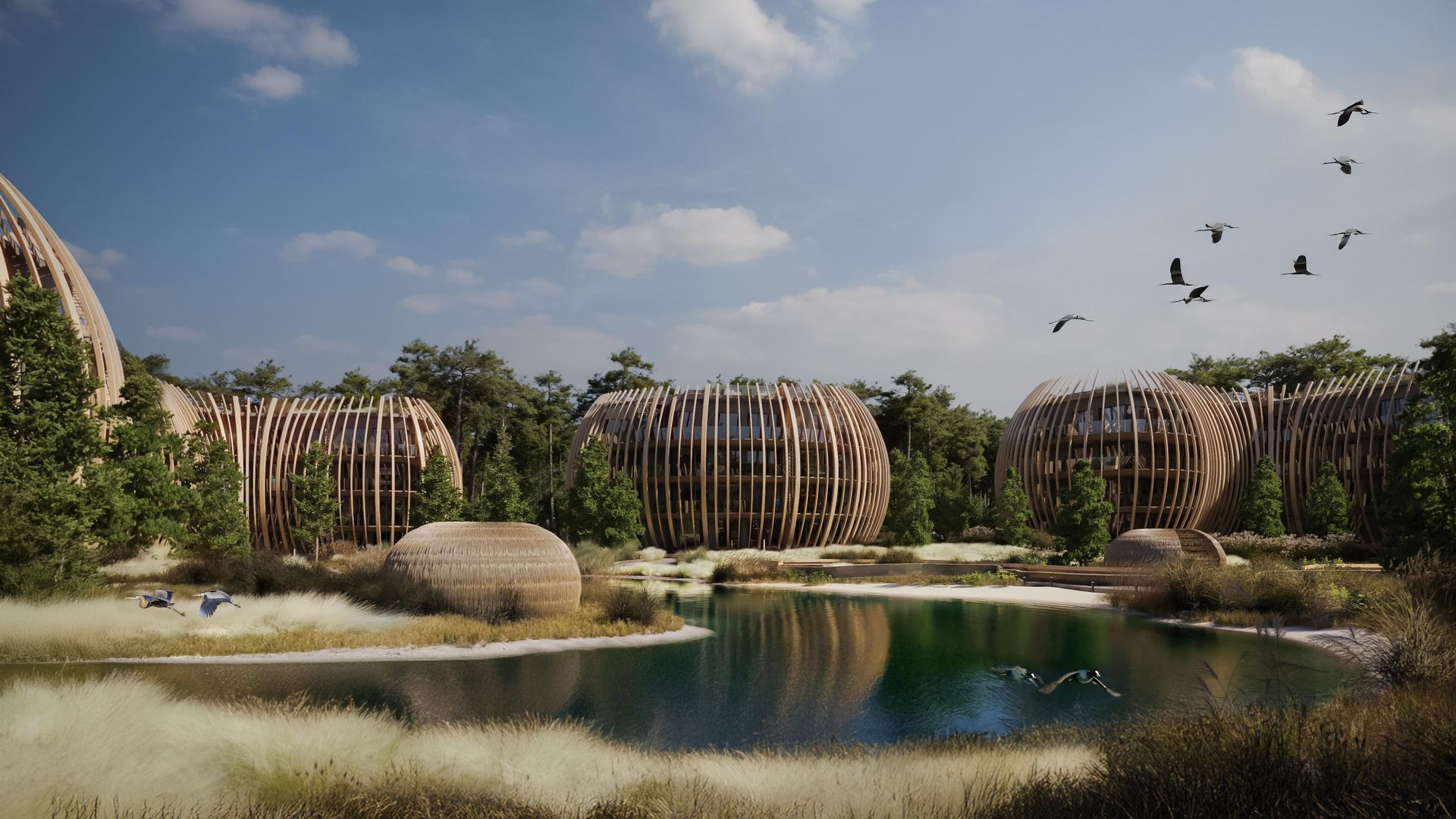 Kompleks dziewięciu apartamentowo-hotelowych pawilonów na Wyspie Sobieszewskiej