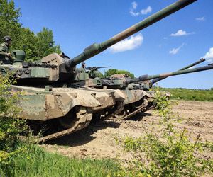 Czołgi K2 podczas ćwiczeń w 9BBKPanc