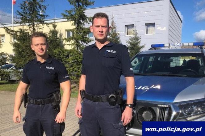 Policjant z Ostródy uratował życie tonącemu małżeństwu