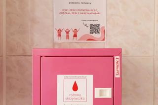 Różowe skrzynki w SP3 w Iławie