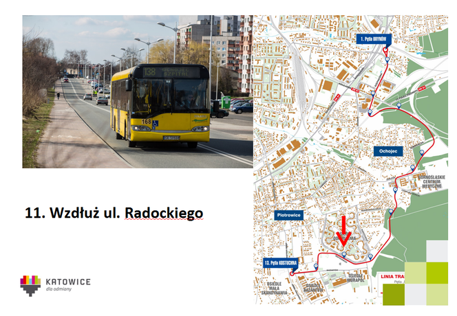 Tramwaj do Kostuchny z centrum Katowic