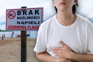 Czerwone flagi na kilkunastu kąpieliskach. Kąpiel grozi wysypką albo biegunką!