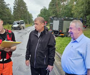 Wypadek w pobliżu Konotopu  - autobus z tirem 