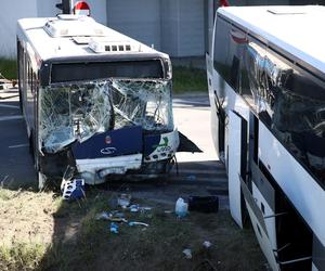 Kierowca autobusu MPK zginął po zderzeniu z innym autobusem