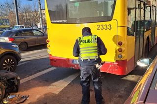 Wypadek na Kopcińskiego w Łodzi