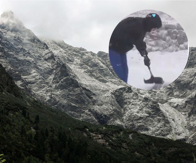 Śnieg w Tatrach w sierpniu