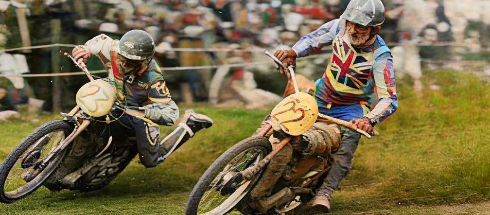 Stary żużel w kolorze