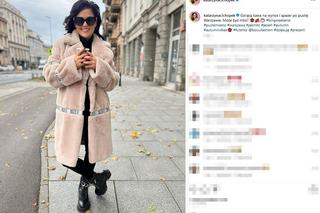 Kasia Cichopek w zimowej stylizacji