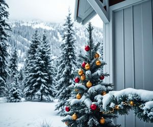 Kartki na święta Bożego Narodzenia z choinką