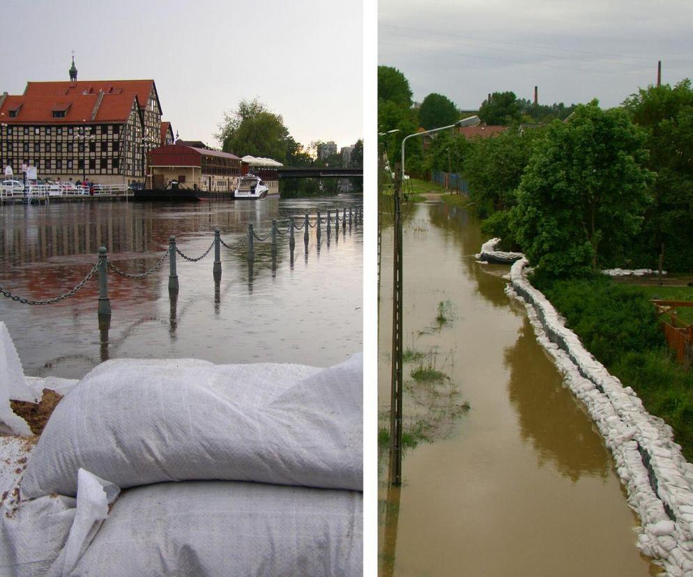 Powódź w 2010 roku w Bydgoszczy. Tak 14 lat temu wyglądały zalane nabrzeża Brdy i Wisły [ZDJĘCIA]