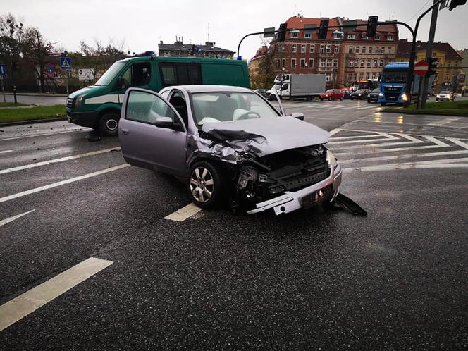 Wypadek na placu Poznańskim w Bydgoszczy