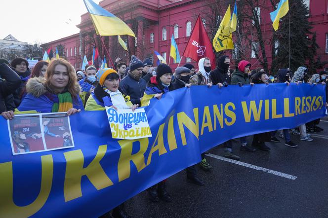 Demonstracje w Kijowie przeciw wojnie 