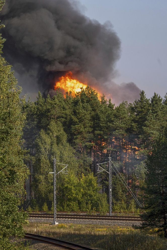 Pożar wagonów Orlenu