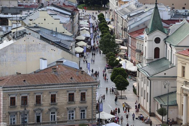 Panorama Lublina z najwyższego punktu widokowego w mieście - Wieży Trynitarskiej