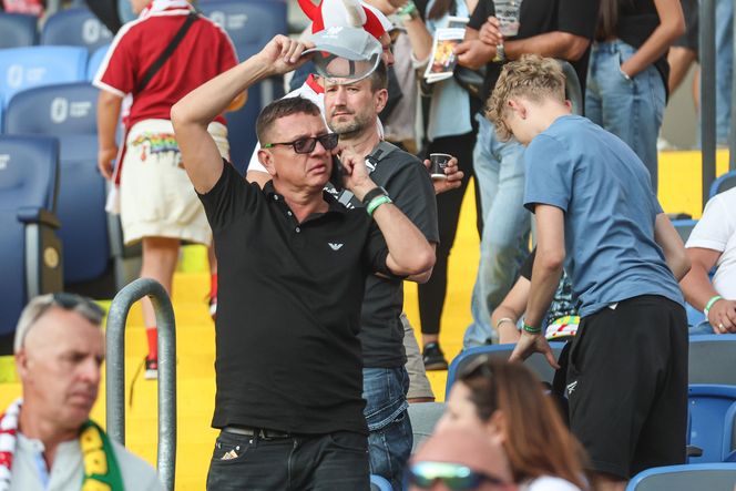 Kibice na meczu gwiazd Polska - Brazylia na Stadionie Śląskim