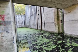 Monumentalna śluza Leśniewo z symbolami III Rzeszy ukryta w mazurskim lesie. Jest owiana tajemnicą [ZDJĘCIA]