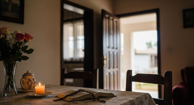 Przygotuj krzyż i świece oraz Pismo Święte - to piękny znak wspólnej modlitwy.