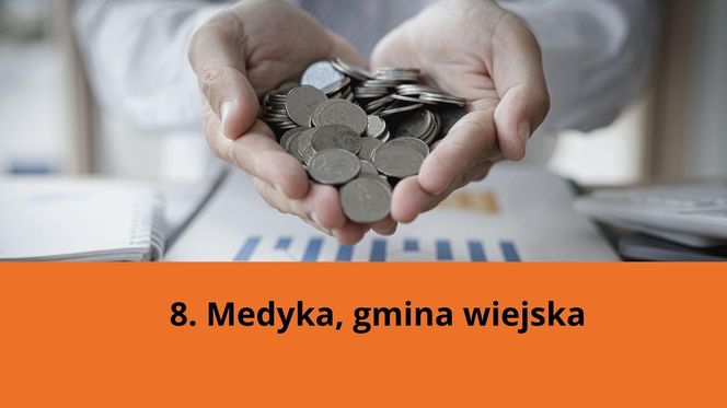 8. Medyka, gmina wiejska: 10 421,4 zł na jednego mieszkańca