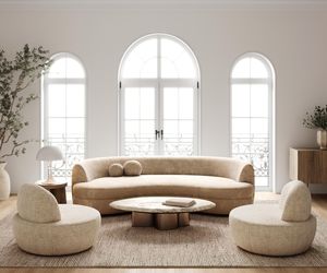 Salon w stylu japandi 