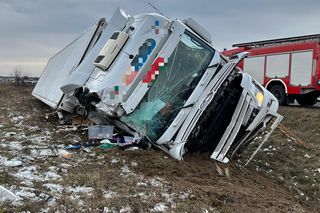 Zderzenie dwóch ciężarówek na S10 w Toruniu