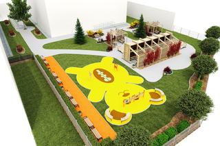 Plac wypoczynkowy przy szpitalu