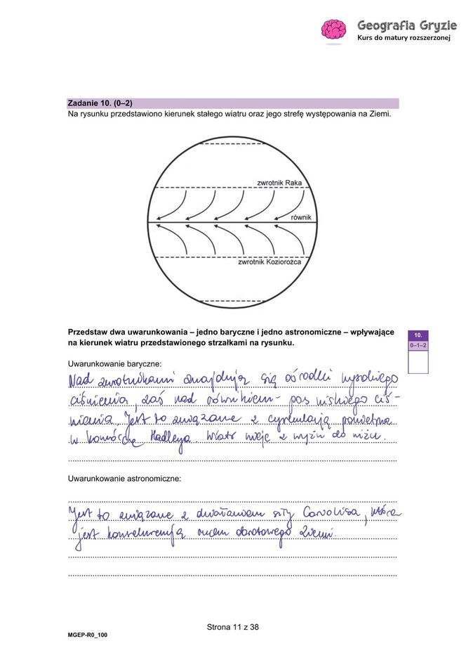 Matura próbna 2024 - geografia