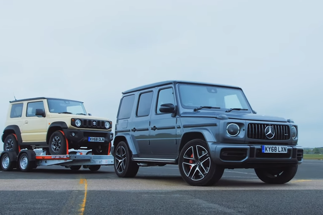 Suzuki Jimny vs Mercedes G63 z Jimny na lawecie