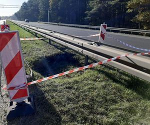 Zapadlisko na drodze krajowej. Utrudnienia dla kierowców. Ruch tylko jednym pasem