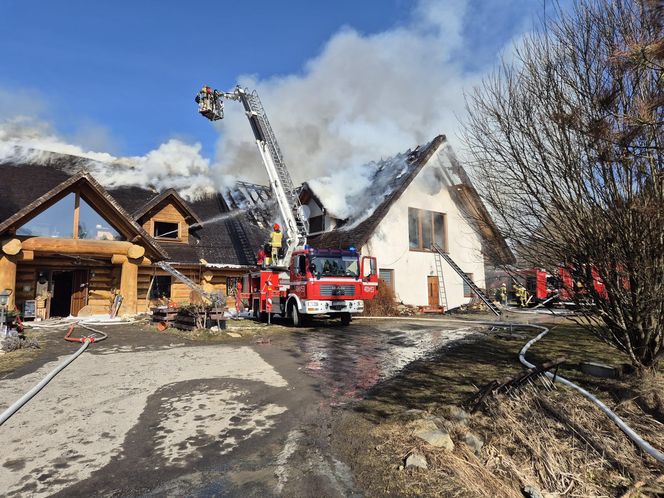 Pożar Wilczej Jamy w Bieszczadach