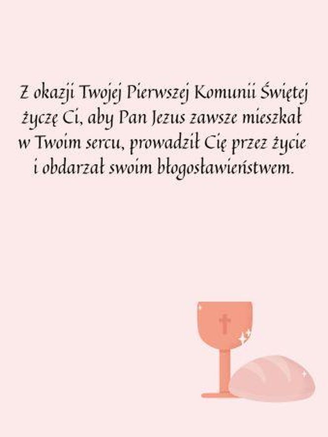 Dedykacja na komunię do książki