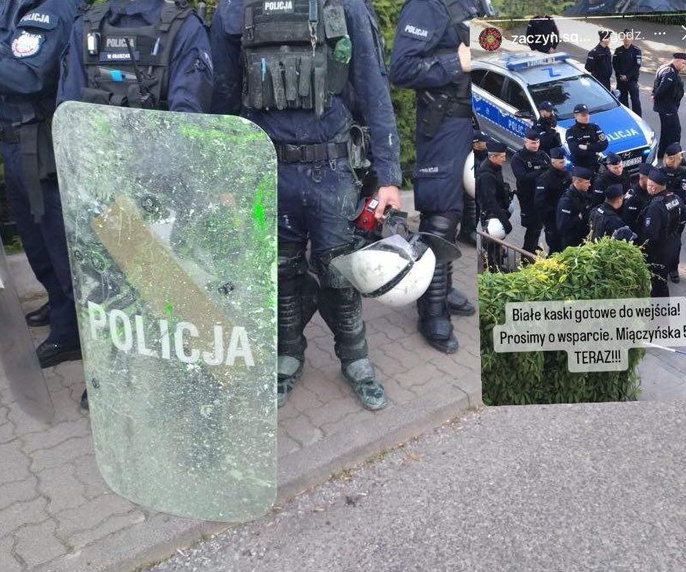 Skłotersi zajęli budynek na Mokotwie. Policja: Wylewano na nas farbę i fekalia