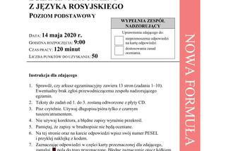 Matura 2020: J. rosyjski - poziom podstawowy [ARKUSZ, ODPOWIEDZI]