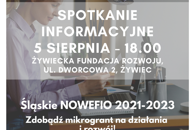 Rusza program grantowy Śląskie NOWEFIO - spotkanie informacyjne w Żywcu