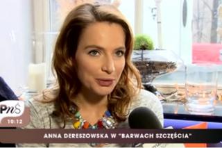 Anna Dereszowska na planie serialu Barwy szczęścia