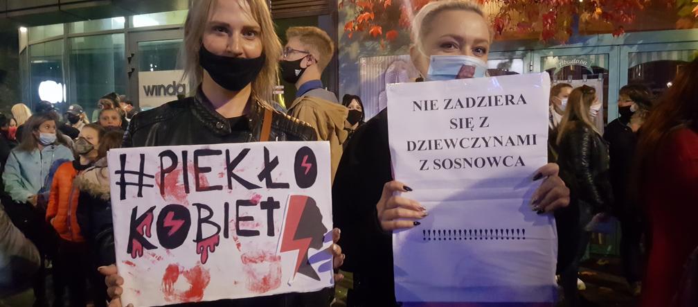 Protest kobiet w Sosnowcu 