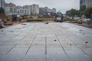 Park linearny na Ursynowie w budowie 10.2024