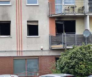 Budynek przy ul. Lubickiej po pożarze