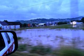 Skutki ulewy w Łososinie Dolnej 