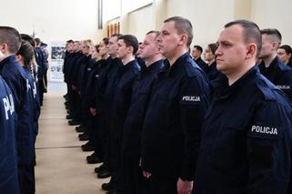 Nowi policjanci w woj. podlaskim. Wśród nich jest 17 kobiet