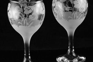 Kieliszki, szklanki, karafki: piaskowane szkło zdjecie nr 7