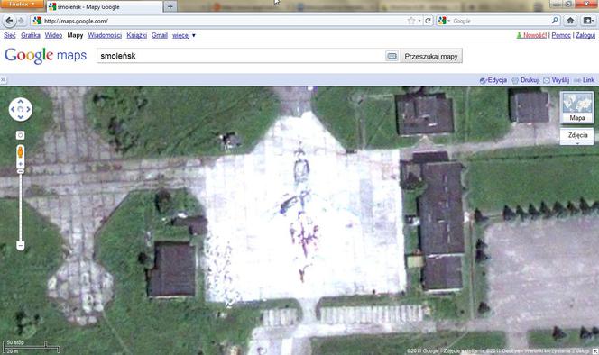 Katastrofa w Smoleńsku - zdjęcia satelitarne