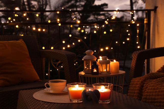Balkon nocą 