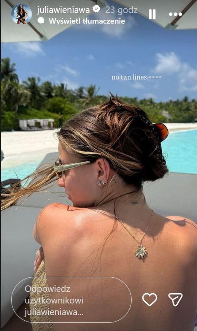 Julia Wieniawa na Malediwach