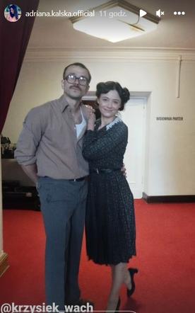 Adriana Kalska (Iza w M jak miłość), Krzysztof Wach na planie filmu Falochron