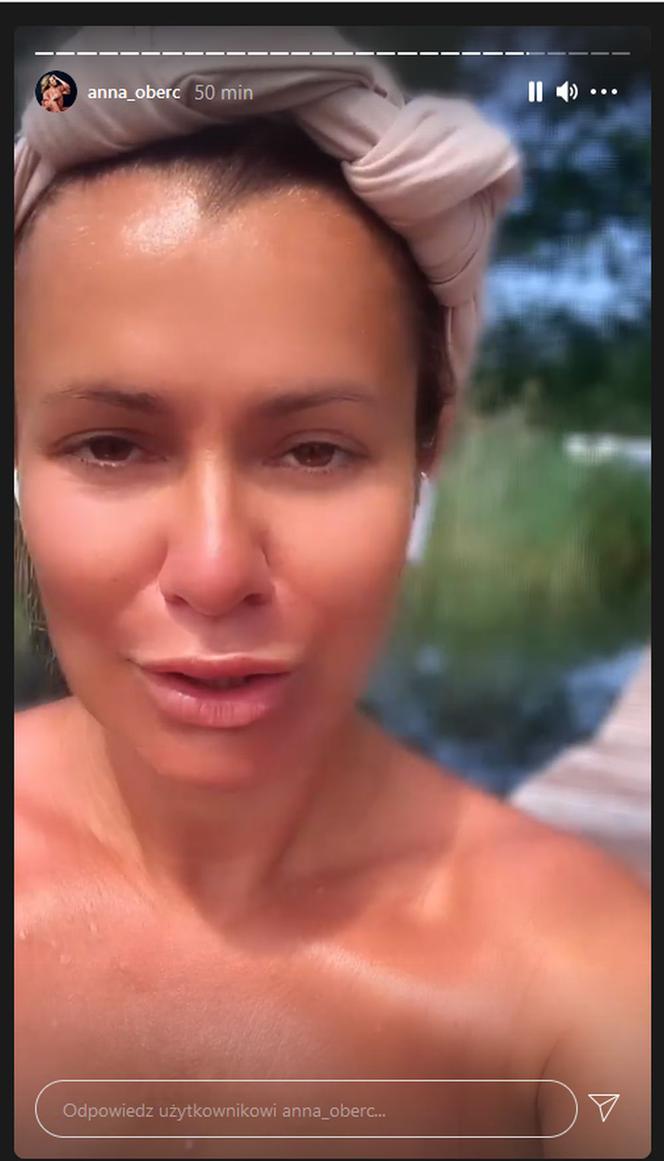 Anna Oberc (Sandra z M jak miłość) na Instagramie - samotne wakacje na Mazurach