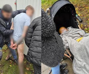 Poszukiwany 33-latek ukrywał się z żoną i niemowlęciem na działkach. W organizmie dziecka wykryto kokainę